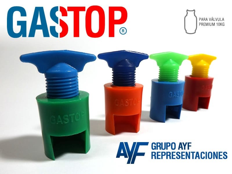 Gastop para válvula premium de 10 kg, en cuatro colores