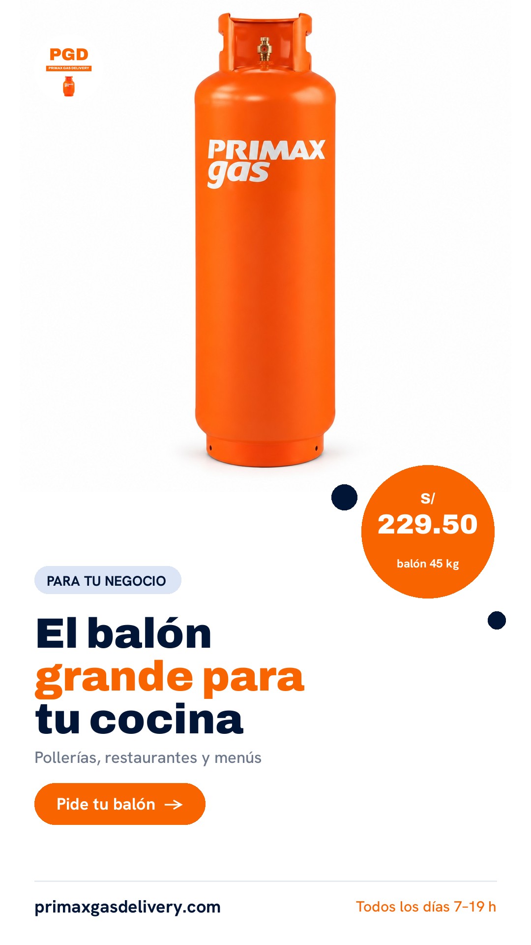 Volante de Balón de gas 45 kg