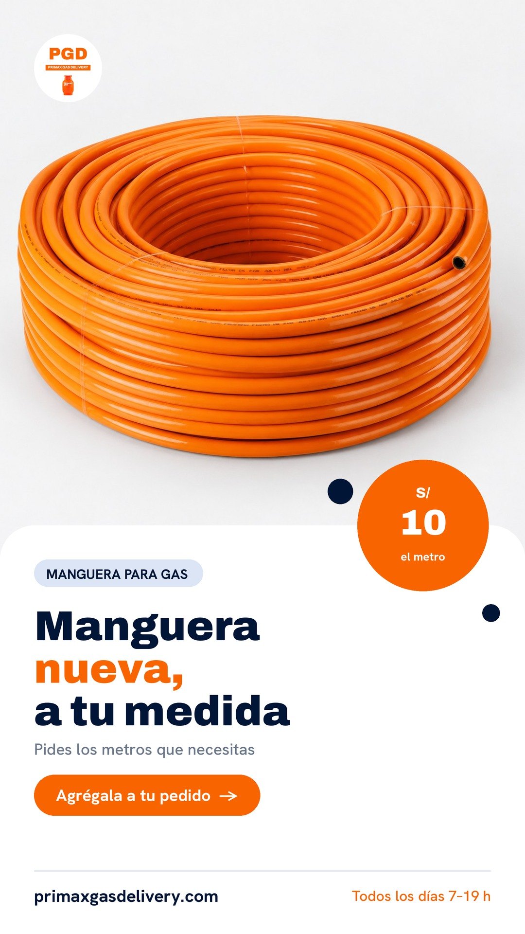 Volante de Manguera de gas